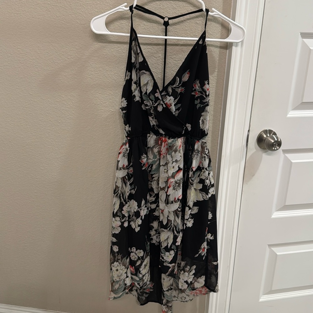 BOG collective faux wrap high low dress small